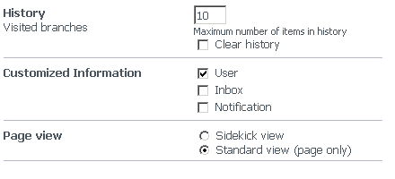 Change user settings